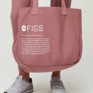 FIGS Mineral Mauve Large Canvas Tote Bag